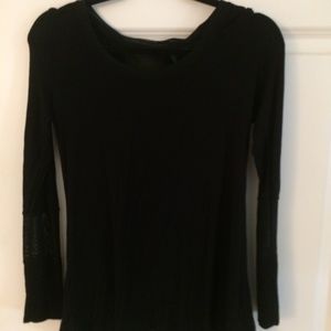 Cynthia Rowley Black Long Sleeve with Sheer Back